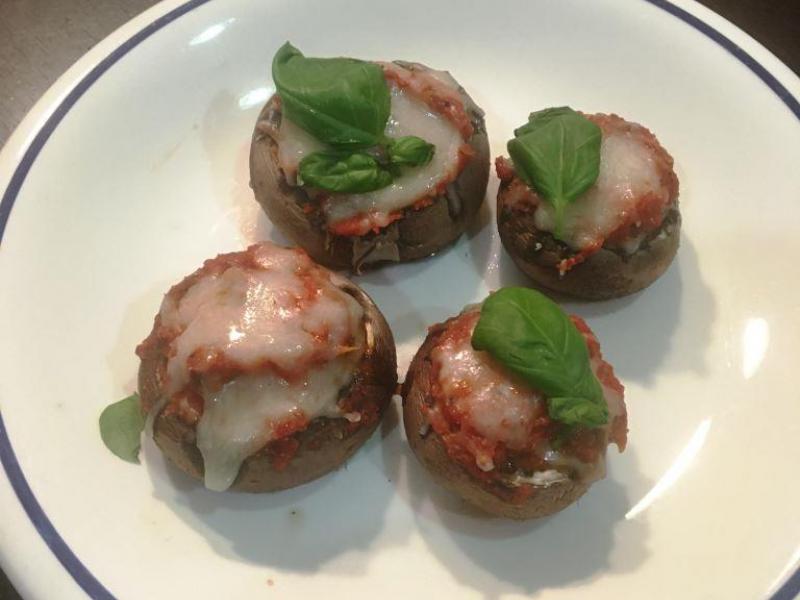 Baby Portobello “Pizza” bites Commissaries
